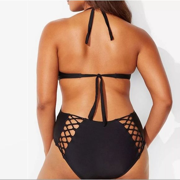 Summer Women Plus Size Deep V Straps One-piec - Picture 9 of 9